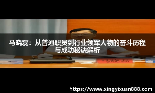 马晓磊：从普通职员到行业领军人物的奋斗历程与成功秘诀解析